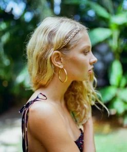 Mais X Frida All Products Golden Lilian Maxi Hoops