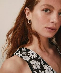 Mais X Frida All Products Silver Lilian Mini Hoops