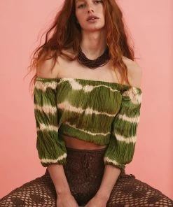 Mais X Frida All Products Green Tie Dye Top