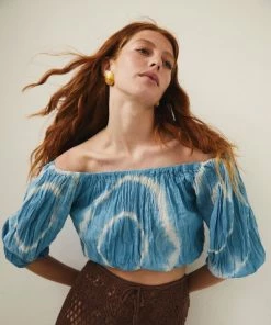 Mais X Frida Blue Tie Dye Top All Products