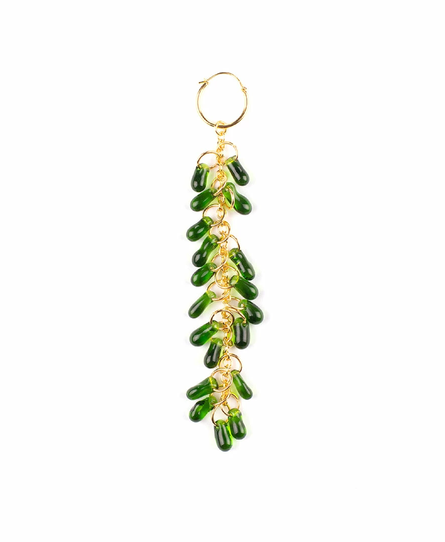 Mais X Frida All Products Crystal Green Single Earring 1 Mais X Frida All Products Crystal Green Single Earring