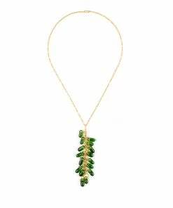 Mais X Frida All Products Green Crystal Necklaces