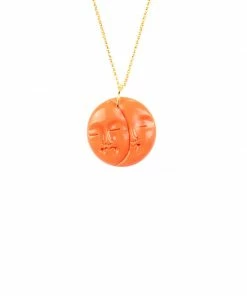 Mais X Frida Moonface Resin Pendant Coral