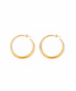 Mais X Frida All Products Golden Lilian Maxi Hoops
