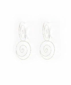 Mais X Frida All Products Silver Spiral Earrings