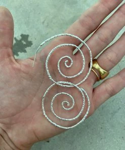 Mais X Frida All Products Silver Spiral Earrings