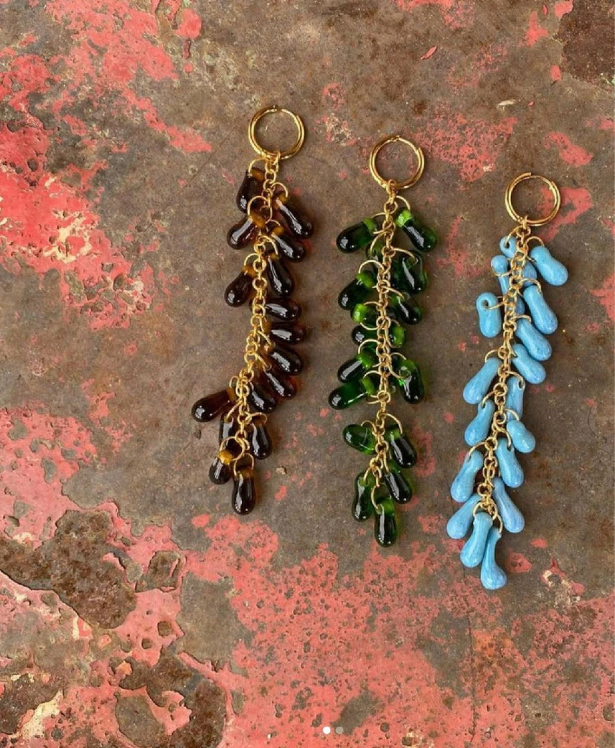 Mais X Frida All Products Crystal Green Single Earring 2 Mais X Frida All Products Crystal Green Single Earring