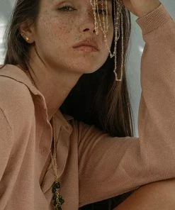 Mais X Frida All Products Green Crystal Necklaces