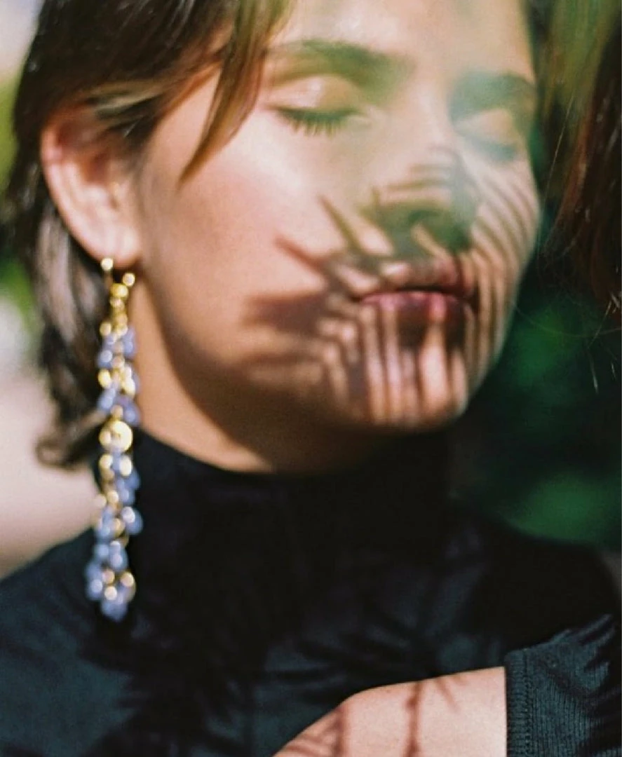 Mais X Frida All Products Crystal Blue Single Earring 2 Mais X Frida All Products Crystal Blue Single Earring