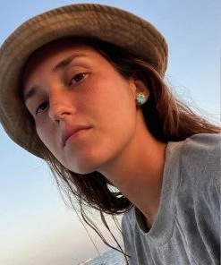 Mais X Frida All Products Turquoise Hibiscus Earrings