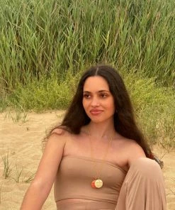 Mais X Frida Moonface Resin Pendant Coral