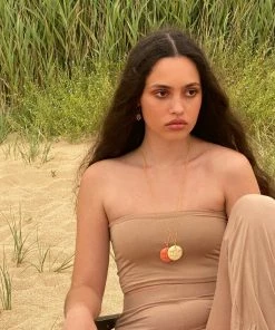 Mais X Frida Moonface Resin Pendant Coral