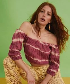 Mais X Frida All Products Pink Tie Dye Top